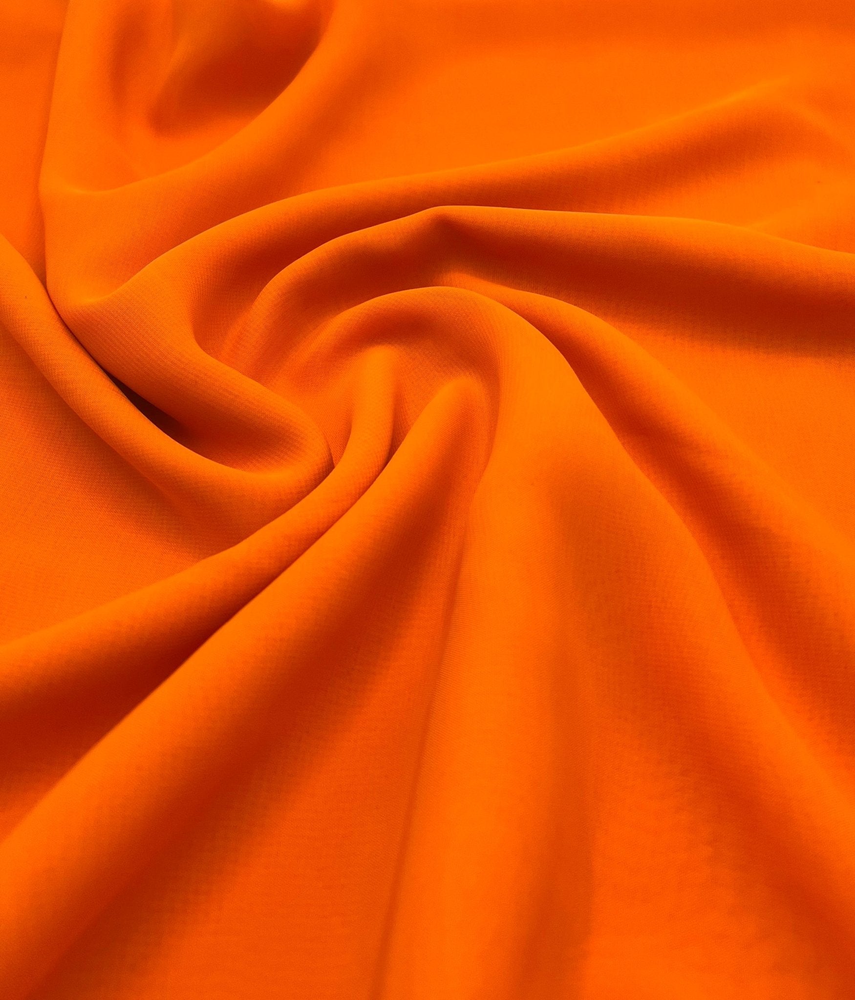Plain Neon Orange Chiffon Sheer Dress Bridal Fabric - T9 Fabrics